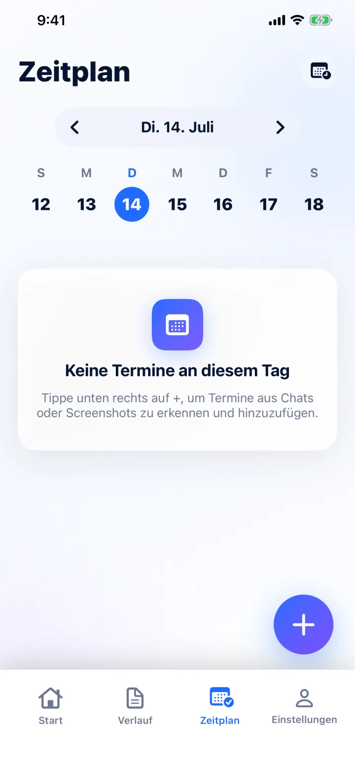 Ergebnis prüfen und im Kalender speichern