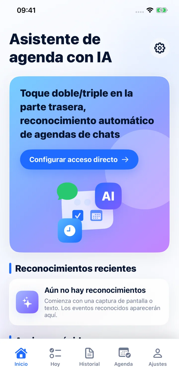 Empieza con una captura de pantalla, texto o desde otra app