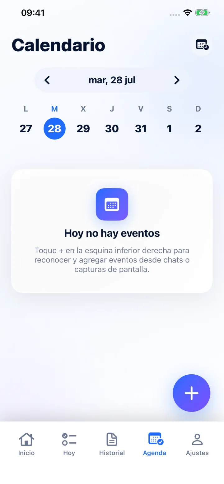 Revisa el resultado y guárdalo en Apple Calendar