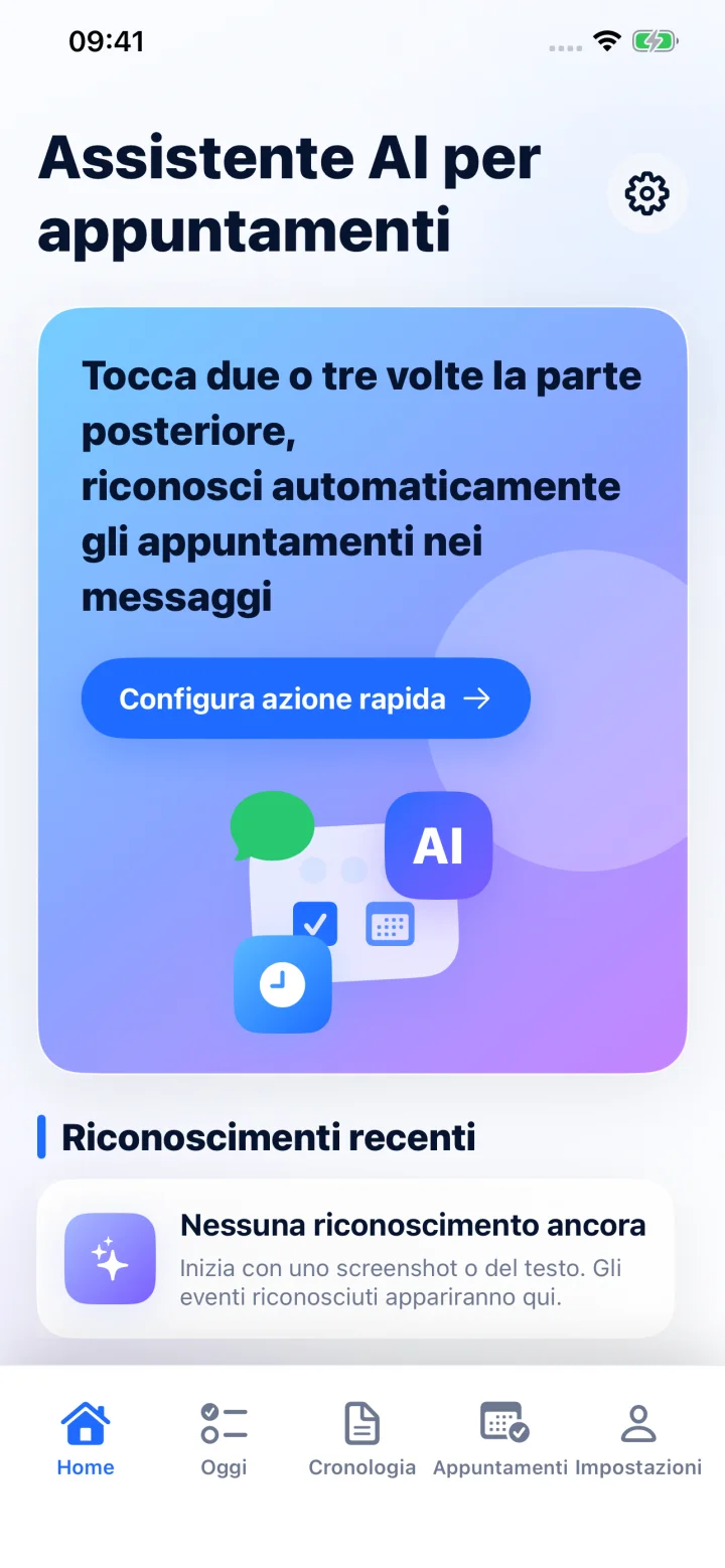Inizia da uno screenshot, del testo o da un’altra app