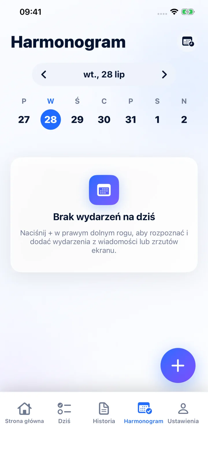 Przejrzyj wynik i zapisz go w Apple Calendar