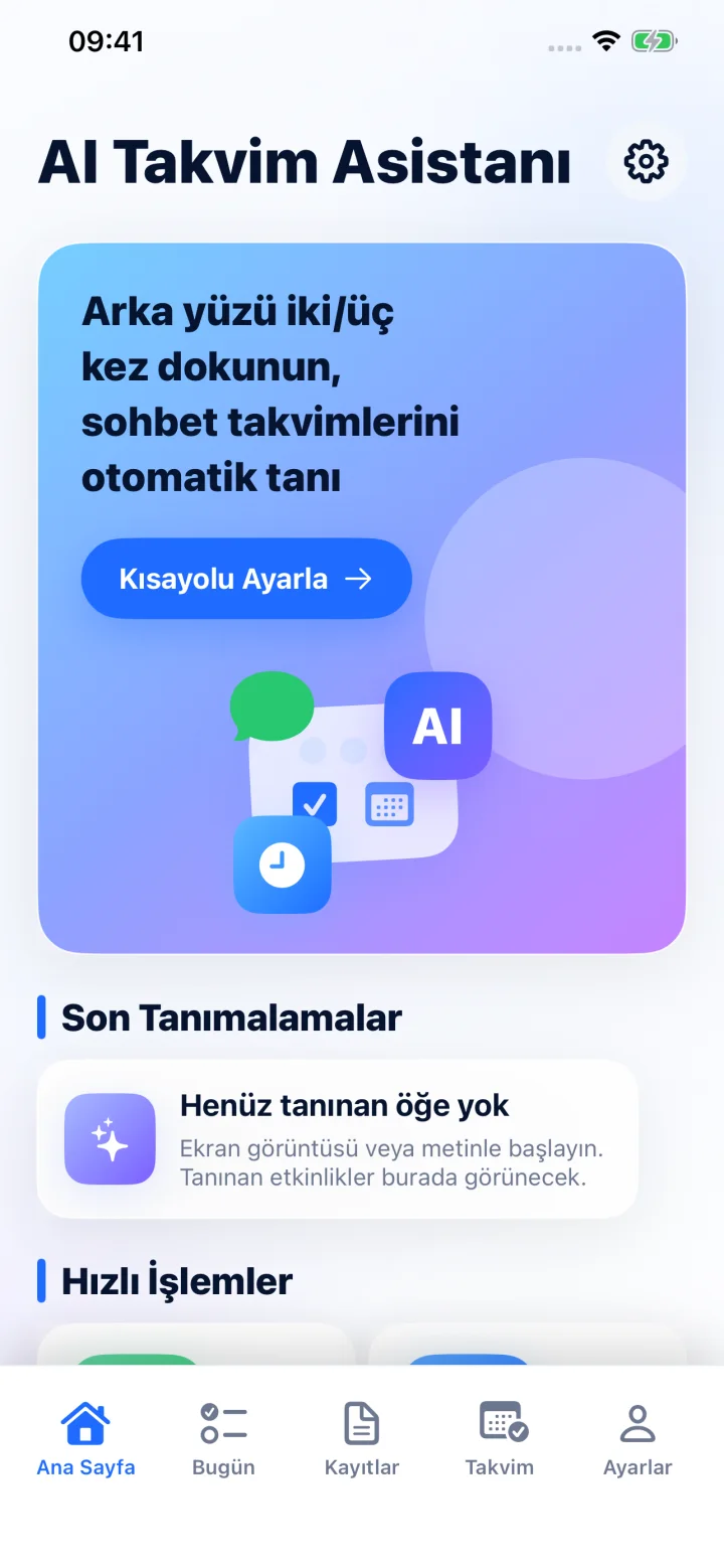 Ekran görüntüsünden, metinden veya başka bir uygulamadan başlayın